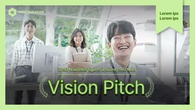 Couverture simple de présentation de vision d'entreprise en menthe