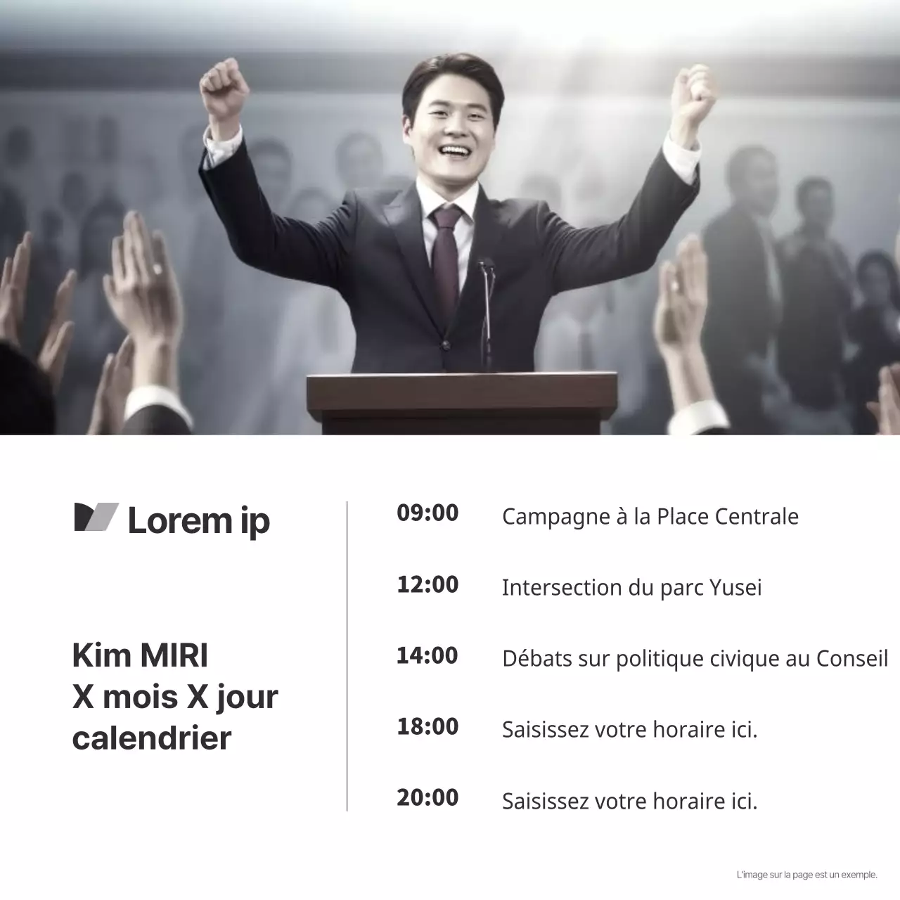 Une campagne électorale moderne en gris et noir expliquée