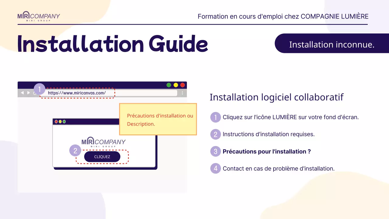 Un simple guide de formation RH en mauve et orange