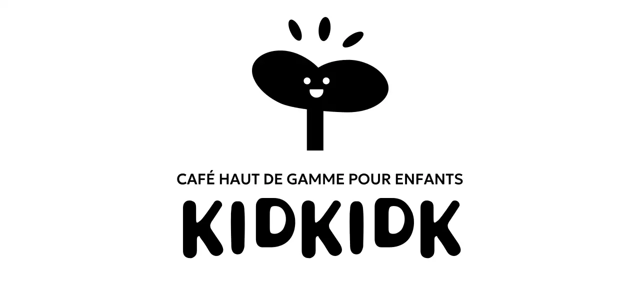 Café pour enfants avec icône d'un bourgeon souriant