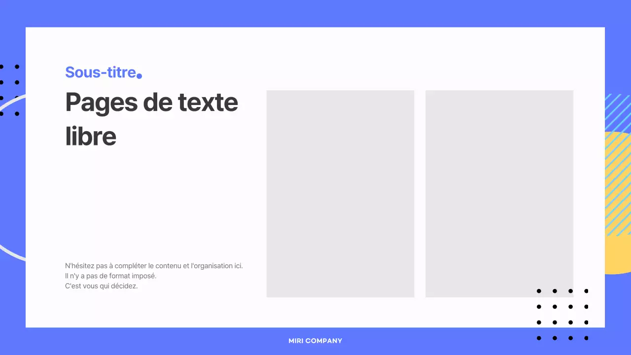 Rapport d'activité géométrique en bleu et jaune