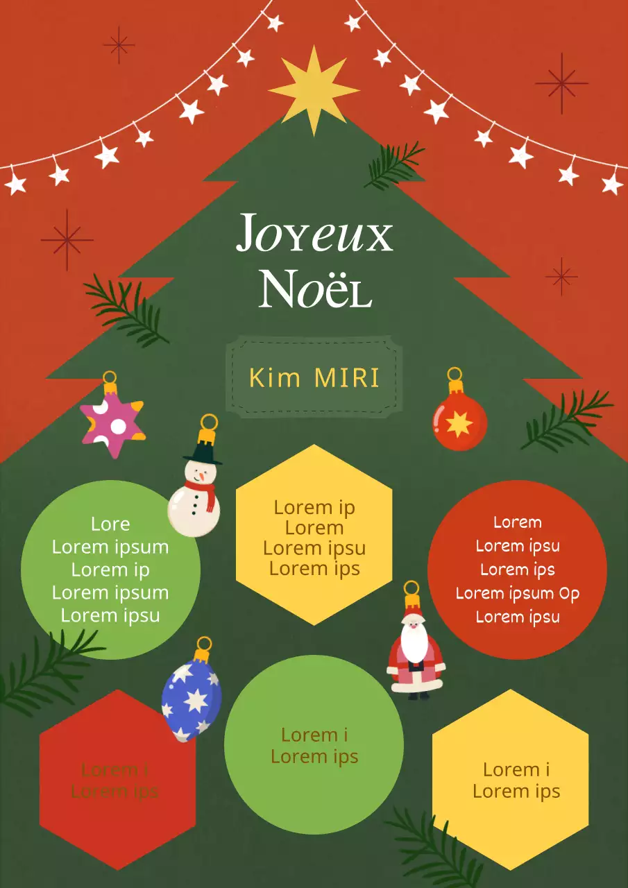 Papier à rouler de Noël kitsch en vert et rouge post