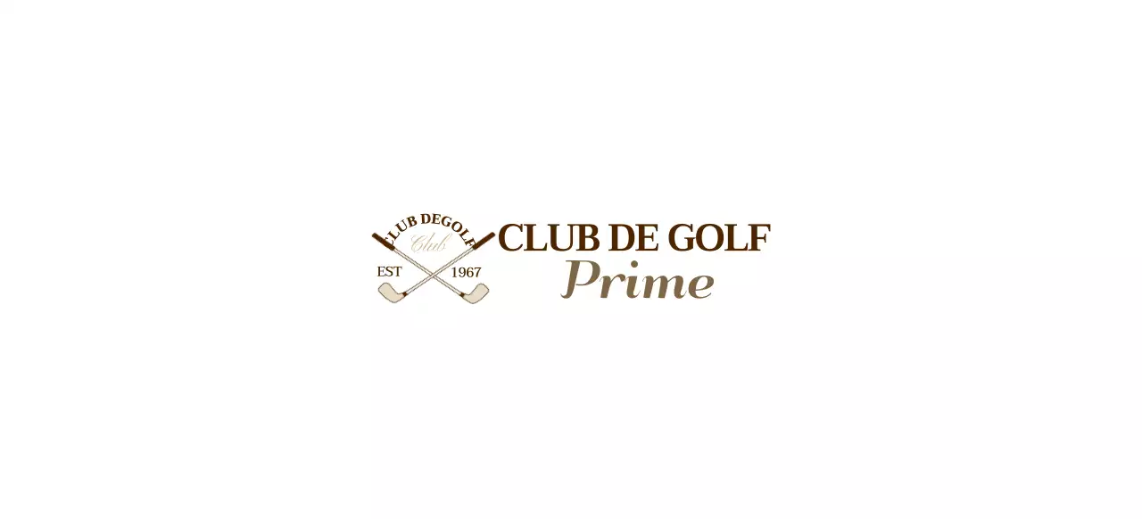 Clubs de golf avec logo de club de golf de couleur marron pour un look premium