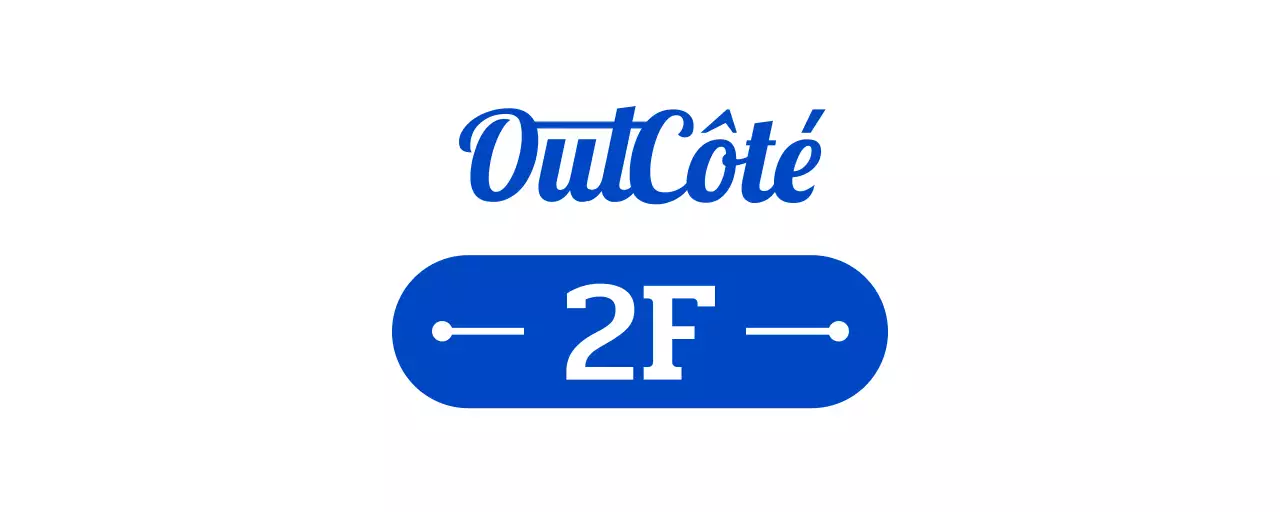 Enseigne de devanture de brasserie d'inspiration rétro avec des tons bleus