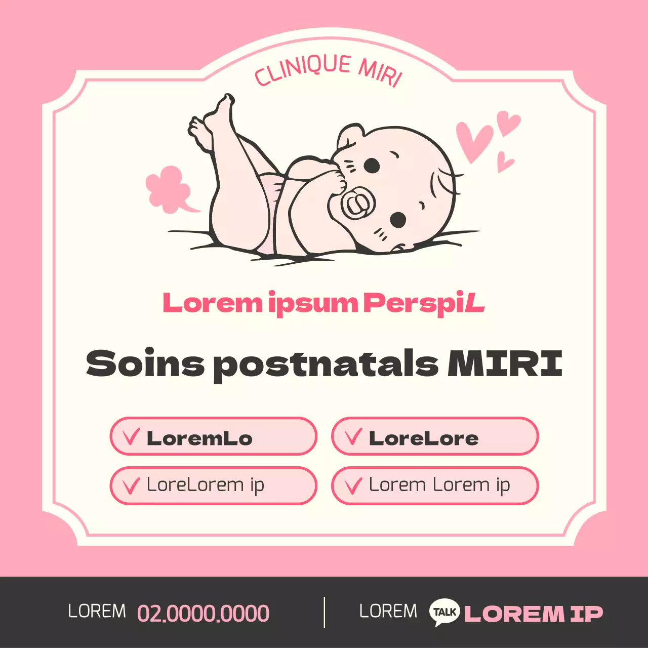 Promouvoir votre maternité rose et blanche