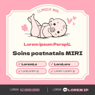 Promouvoir votre maternité rose et blanche