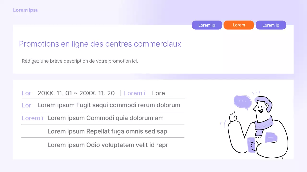 Un simple dossier promotionnel violet et gris