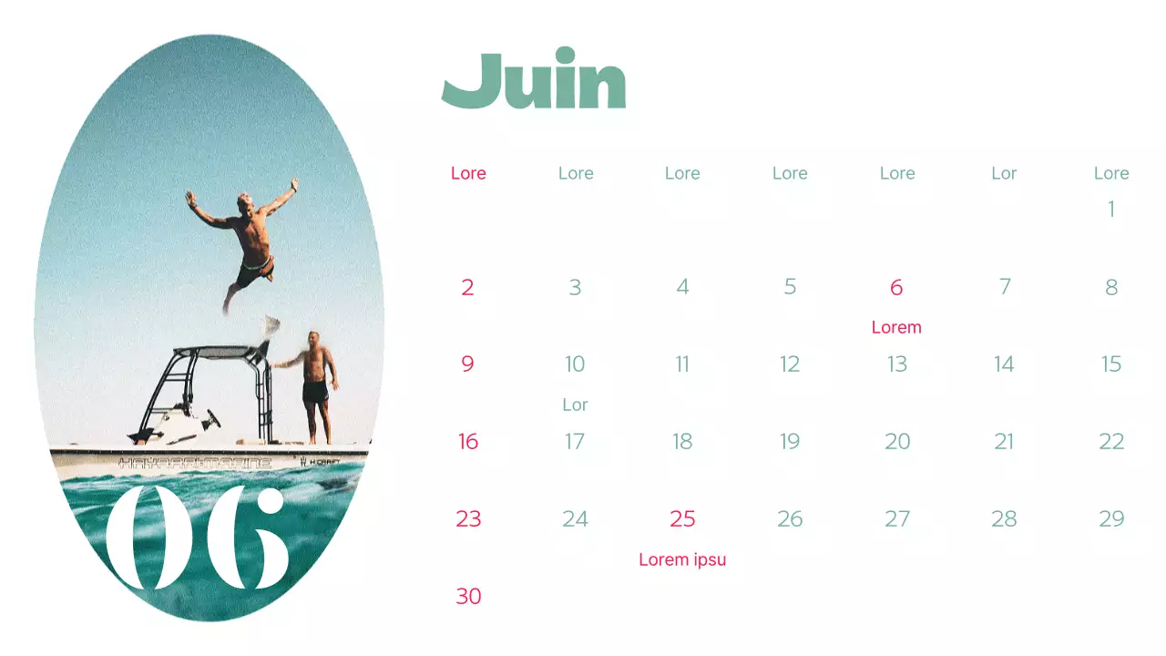 Un arc-en-ciel de calendriers tendance