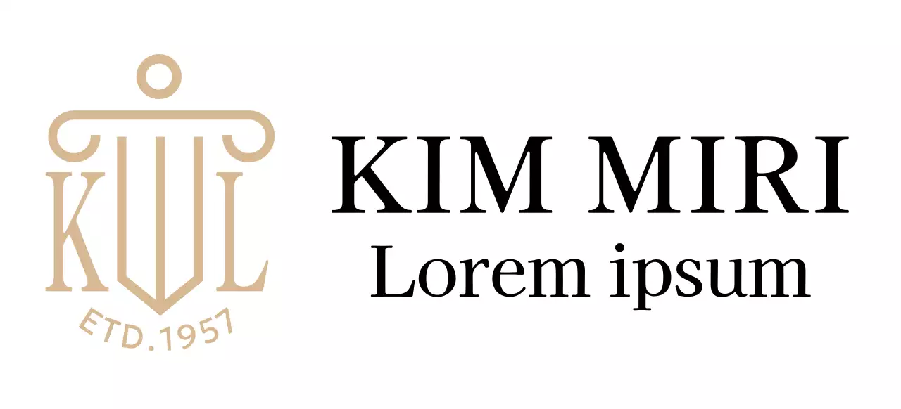 Un cabinet d'avocats qui a de la classe avec un logo illustré en or