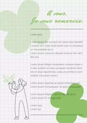 Lettre d'invitation moderne en chartreuse et gris