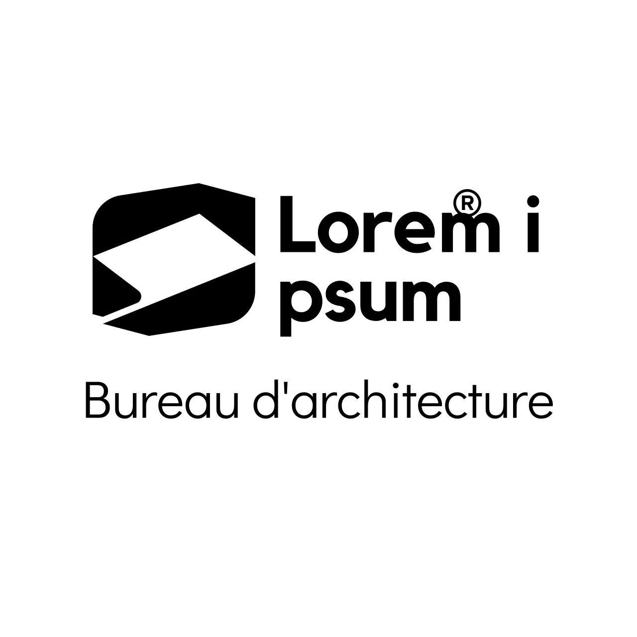 Mise en page commerciale avec un logo d'entreprise simple