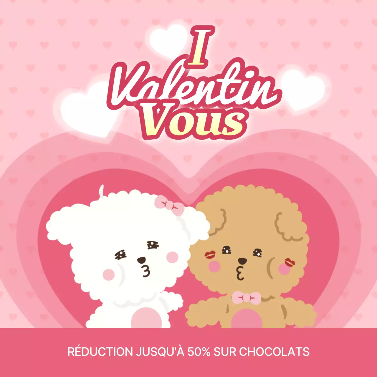 Promouvoir la Saint-Valentin en blanc et rose