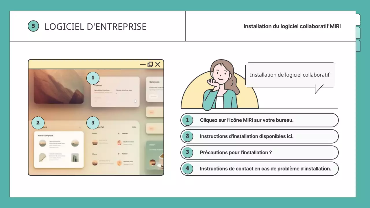 Une formation RH simple expliquée en jaune et menthe