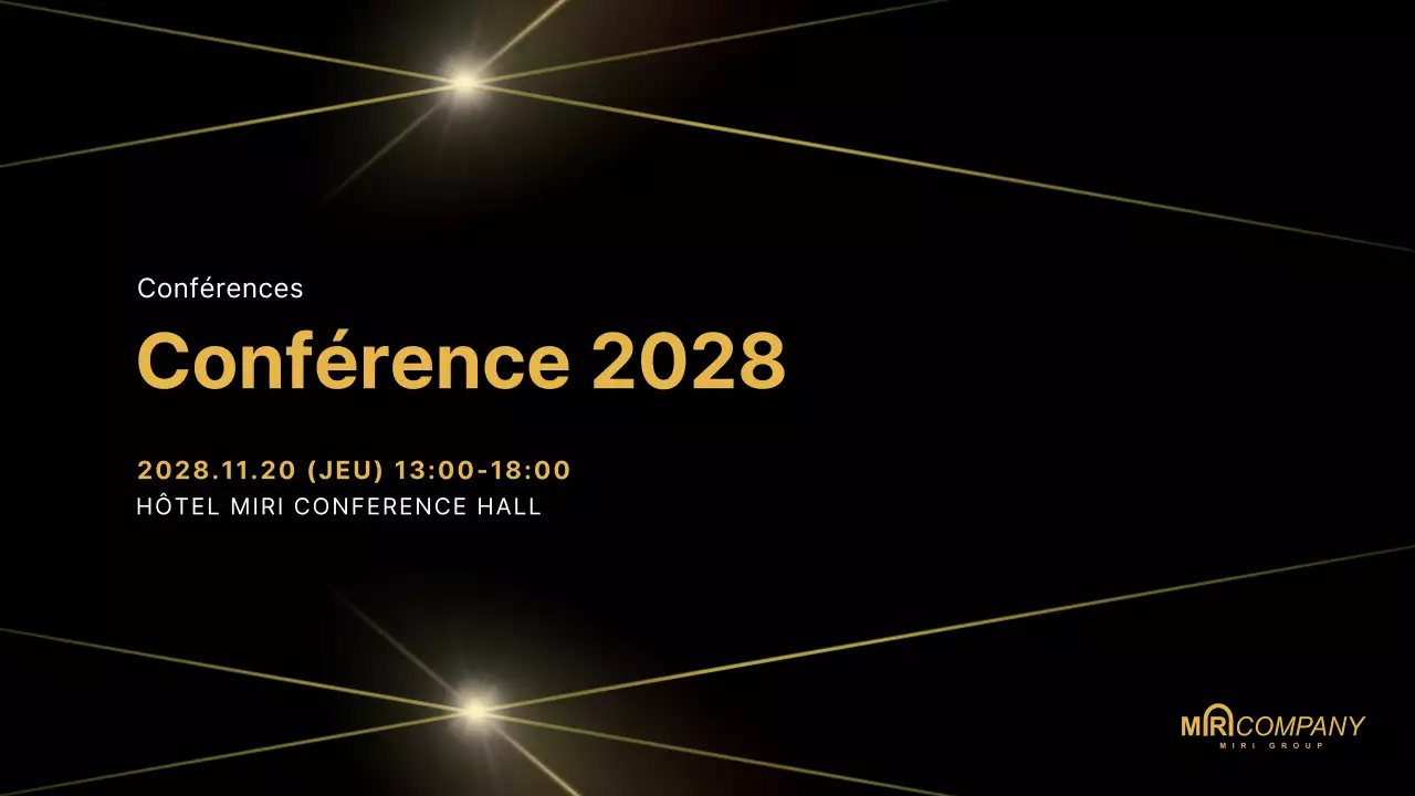 L'or et le noir pour une présentation de classe lors d'une conférence d'affaires