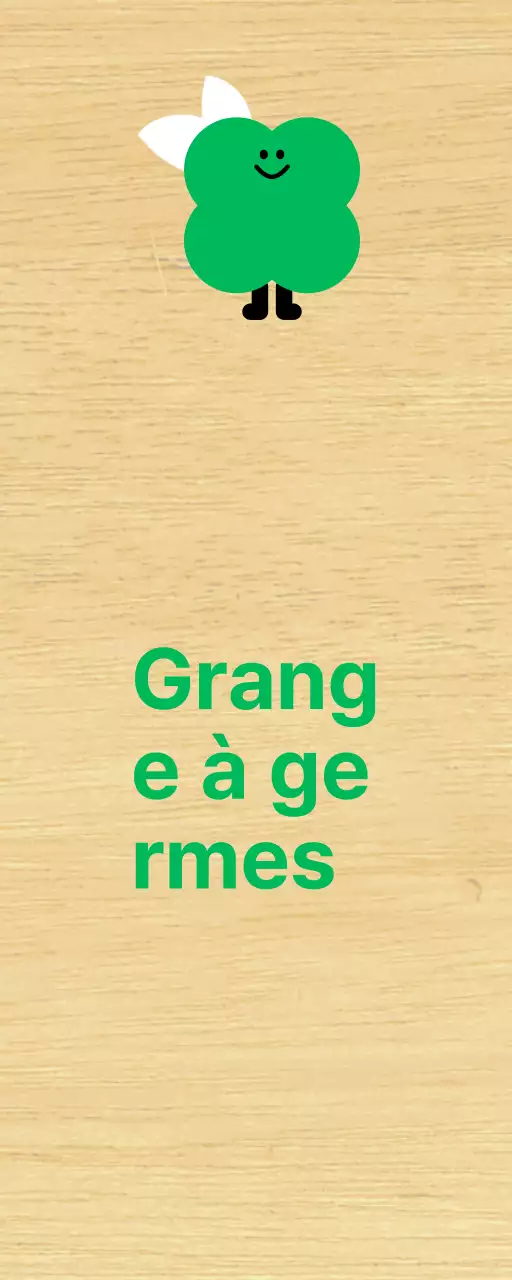 Plante verte : personnage mignon de la classe de maternelle