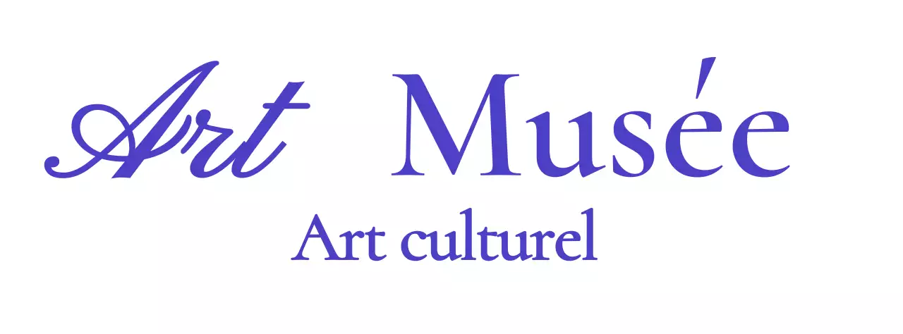Logo de musée avec un concept cursif de classe