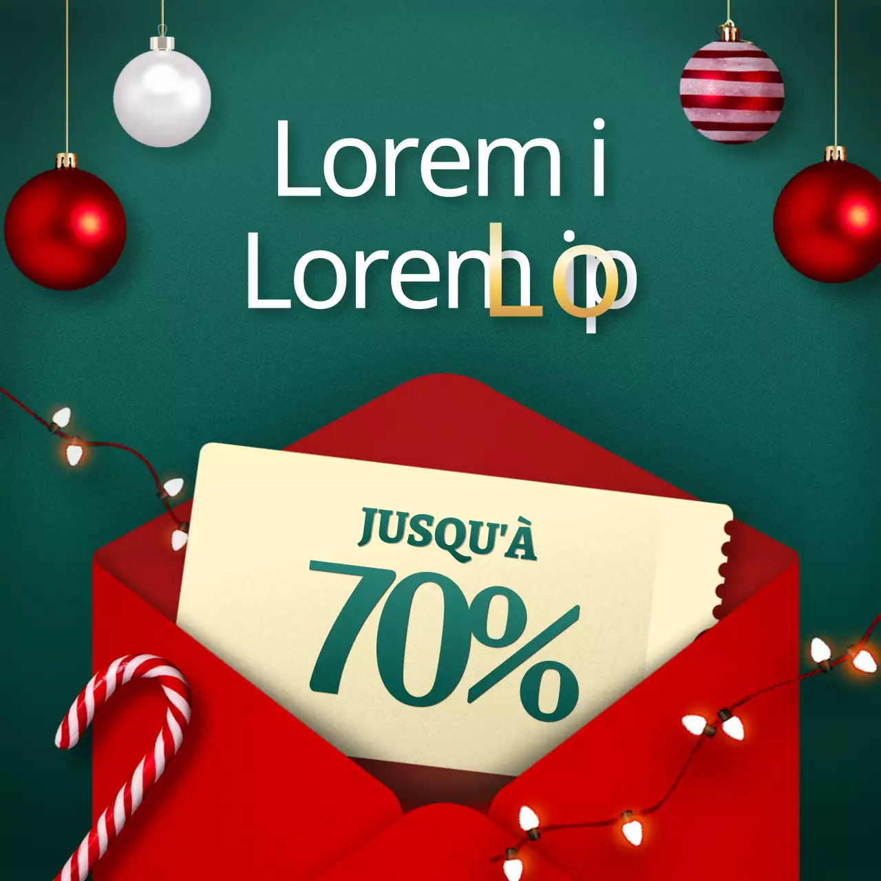 Annoncez un luxueux paquet de modèles de Noël festifs en vert et rouge