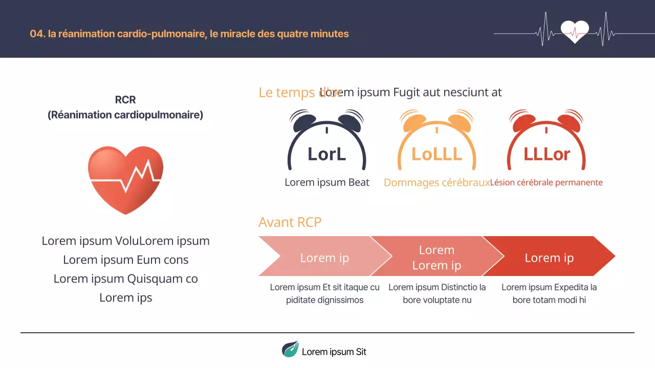 Matériel de formation simple sur la sécurité incendie en bleu marine et orange