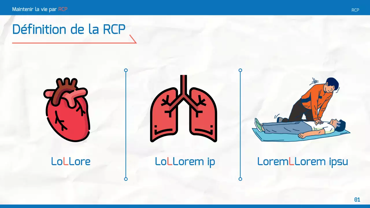 Matériel de formation simple à la RCP en bleu