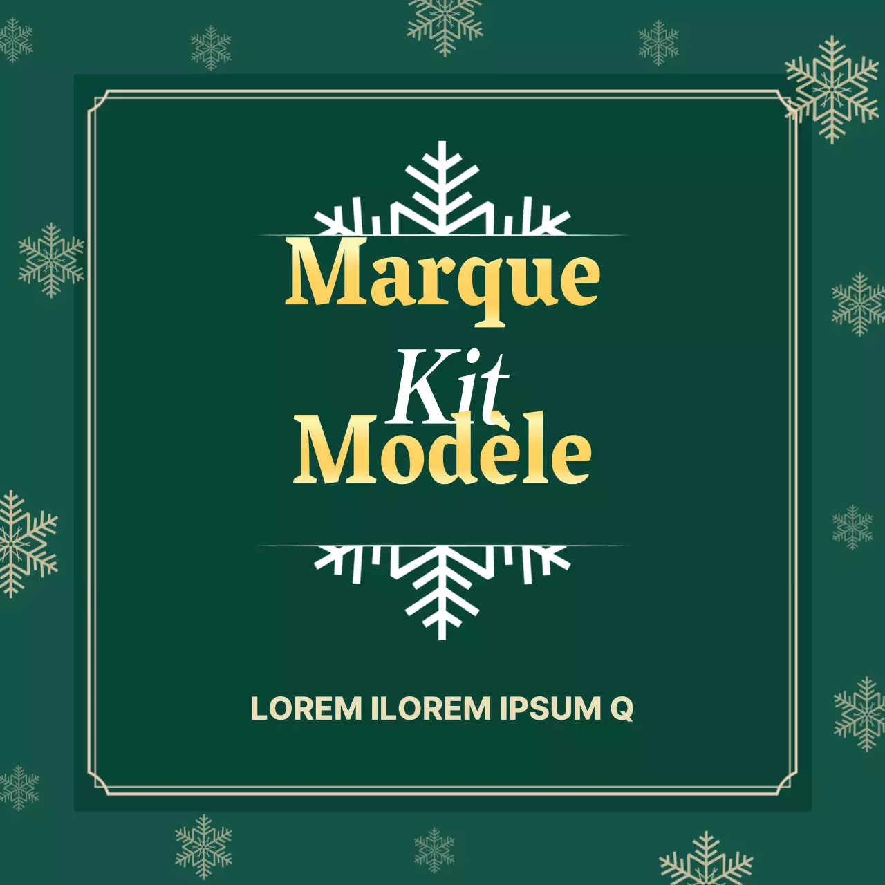 Promouvoir un kit de marque simple en rouge et vert