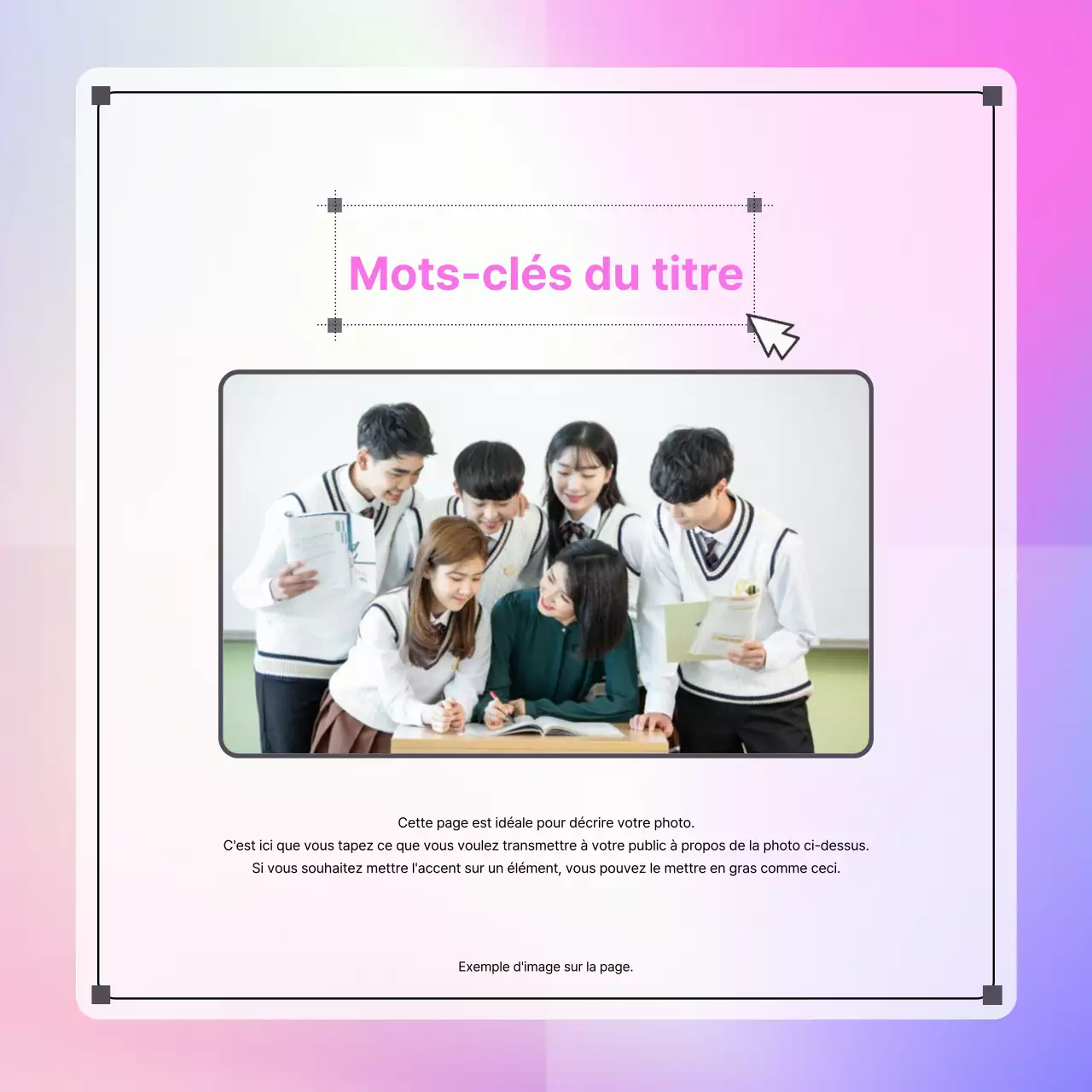 À propos du modèle kitsch violet et rose