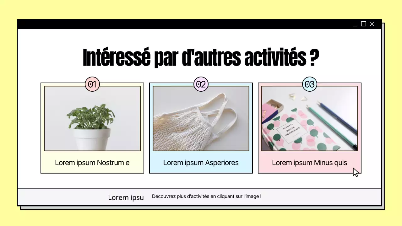 Un tour d'horizon des activités dans les centres municipaux jaunes dans la présentation