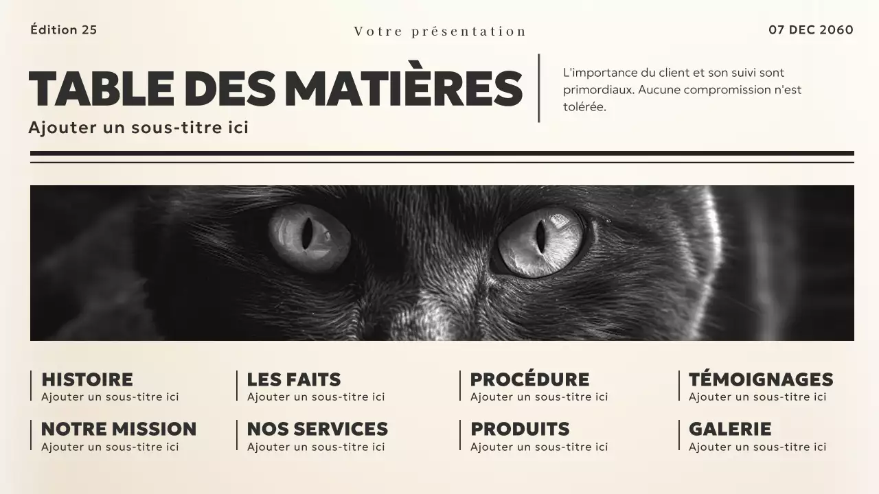 Thème d'actualité vintage noir et beige Business Material