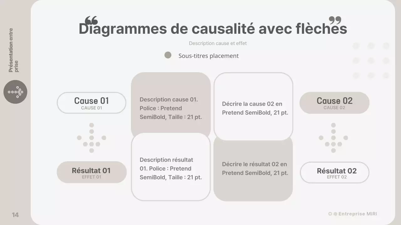 Une présentation d'entreprise simple, de couleur beige
