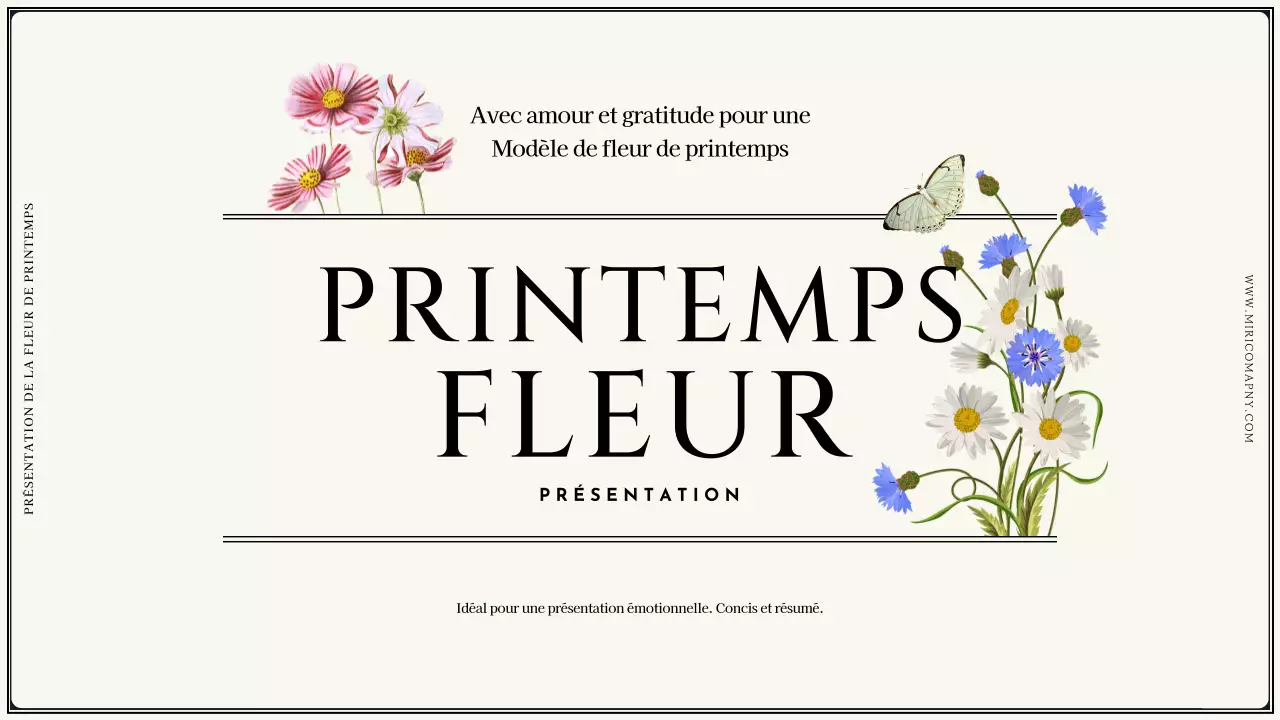 Fleurs printanières vintage dans une proposition de design ivoire