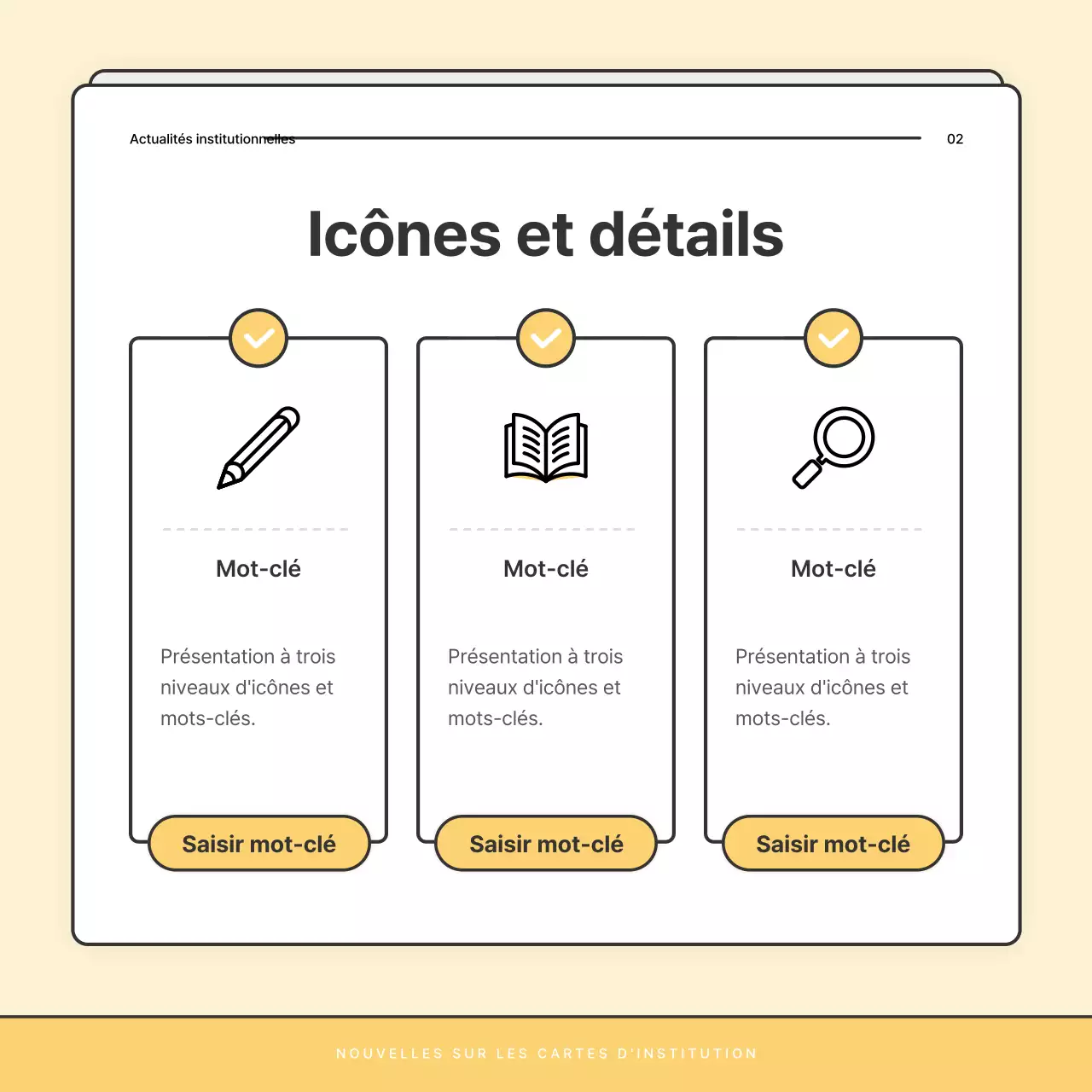 Une lettre d'information de base jaune et blanche du bureau d'aide sociale