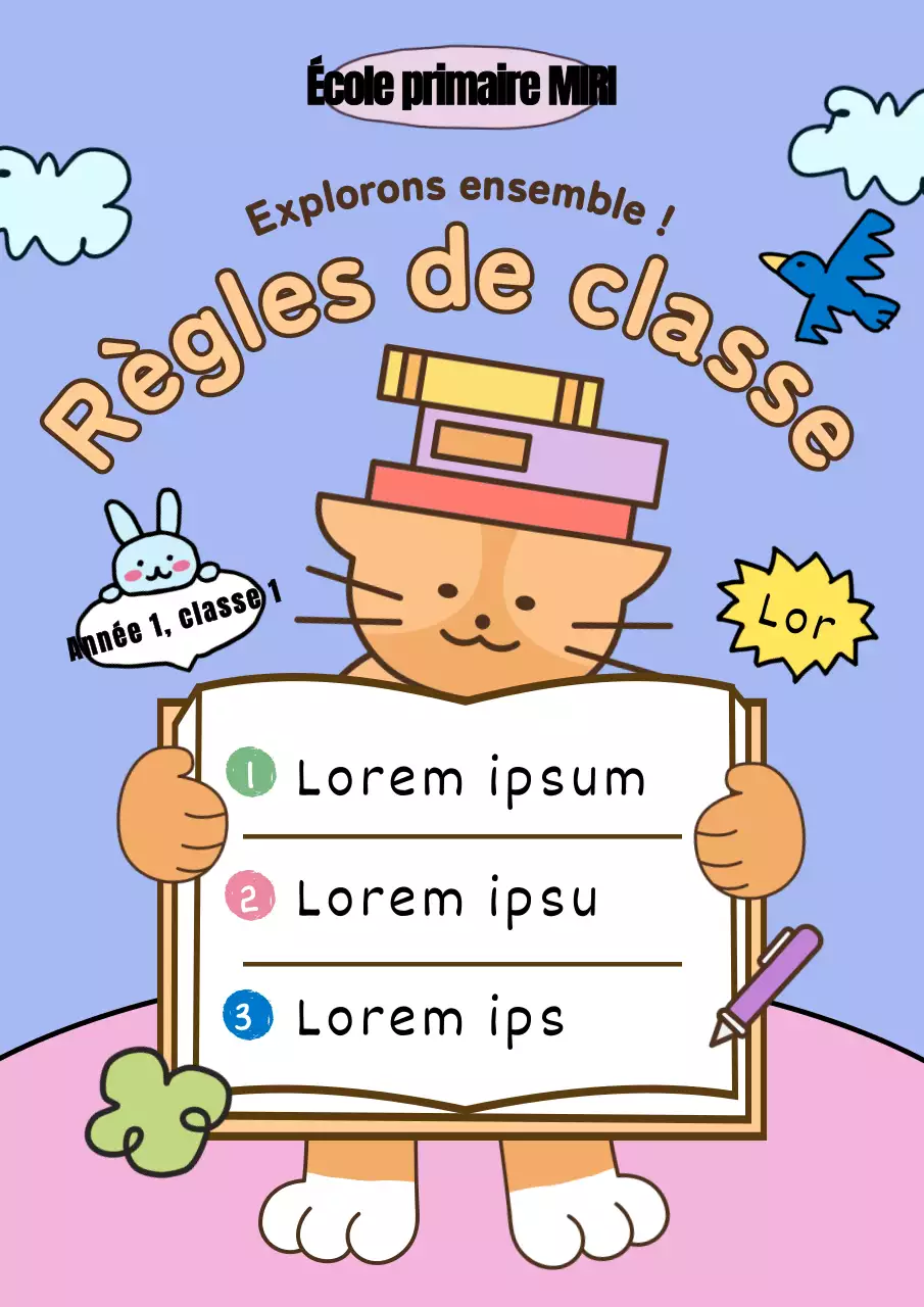Guide de Yonborah sur les règles simples à respecter dans les classes de l'école primaire