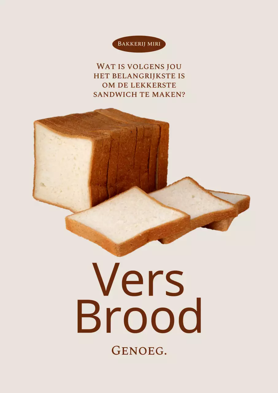 Promoot het herfstige bakkerijmenu met vette, bruingetinte letters