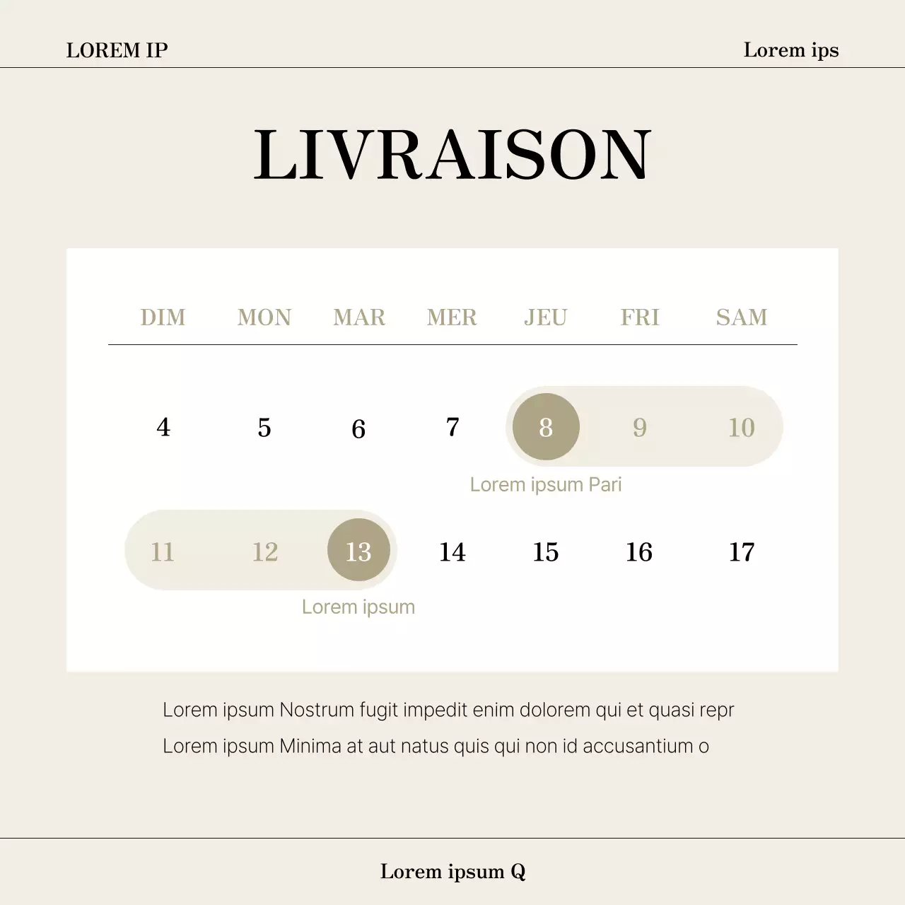 Un dossier de marque simple en beige