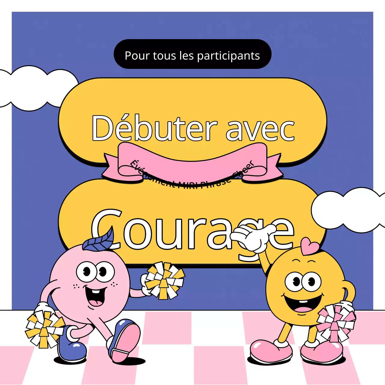 Promouvoir un événement kitsch en violet et rose