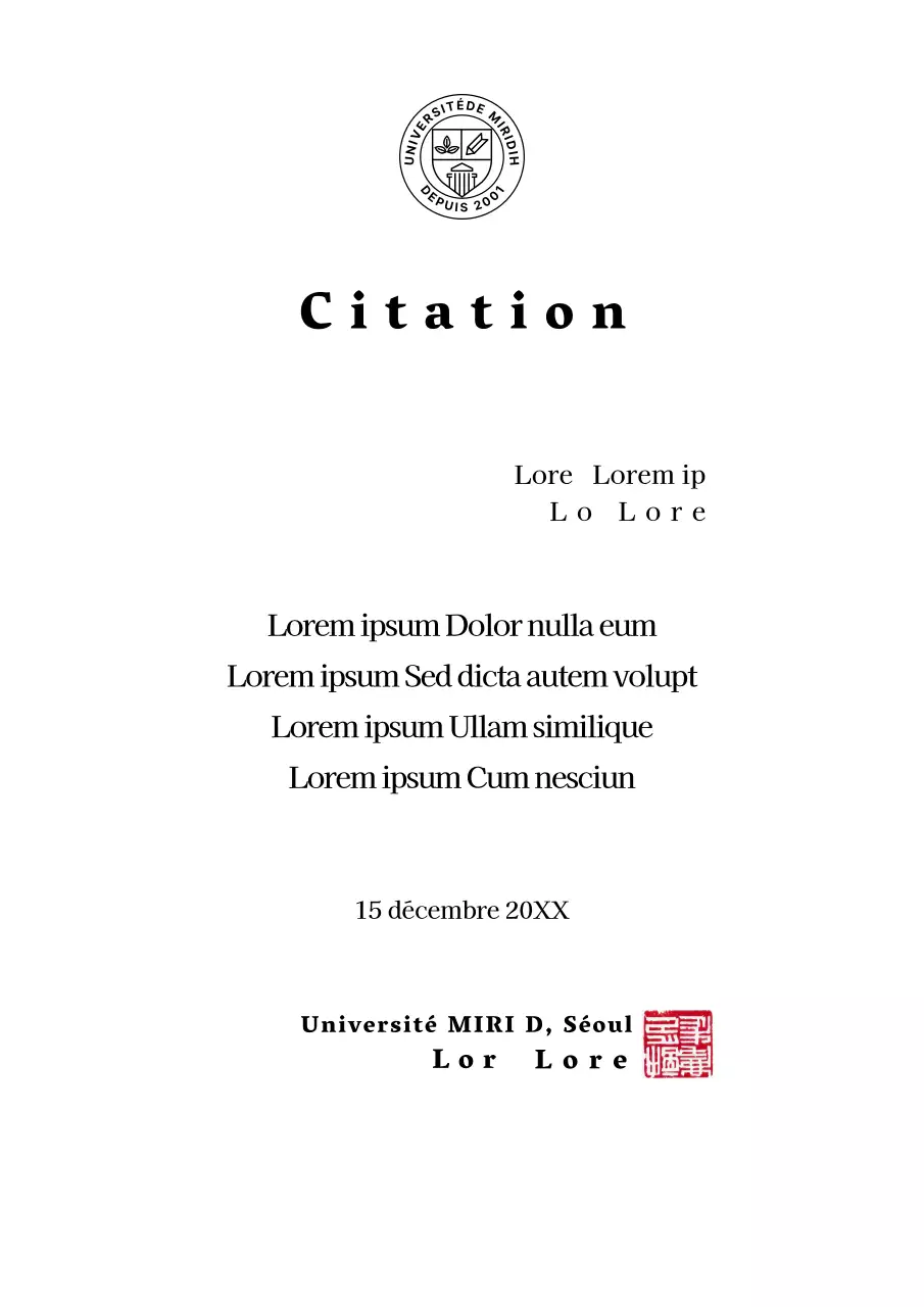 Citation propre et élégante avec des symboles scolaires