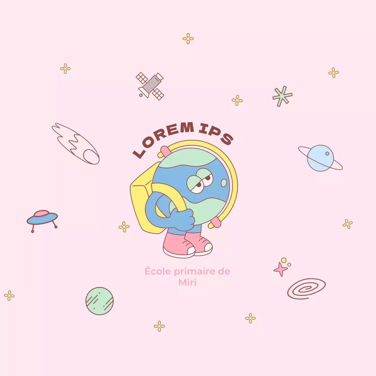 Souvenir de la fête de la science avec une jolie illustration de la Terre