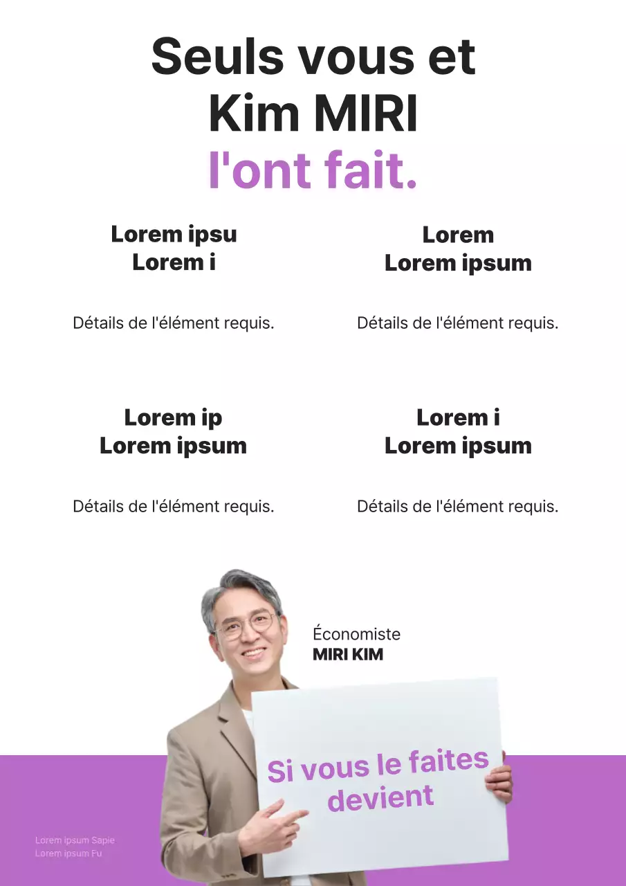 Prospectus électoral simple en violet