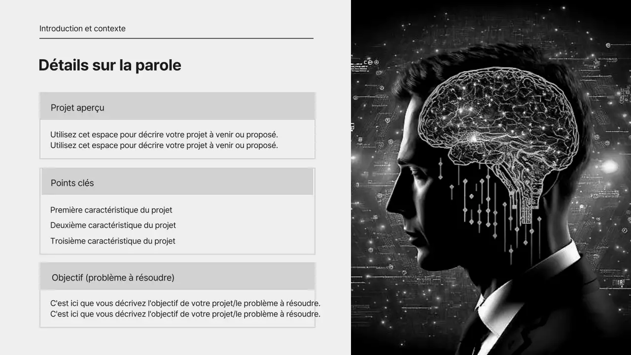 Une proposition simple de conception de développement en noir et blanc