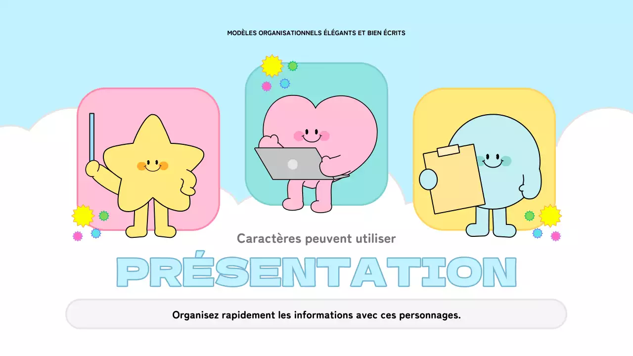 Un joli rapport d'organisateur d'informations bleu clair et rose