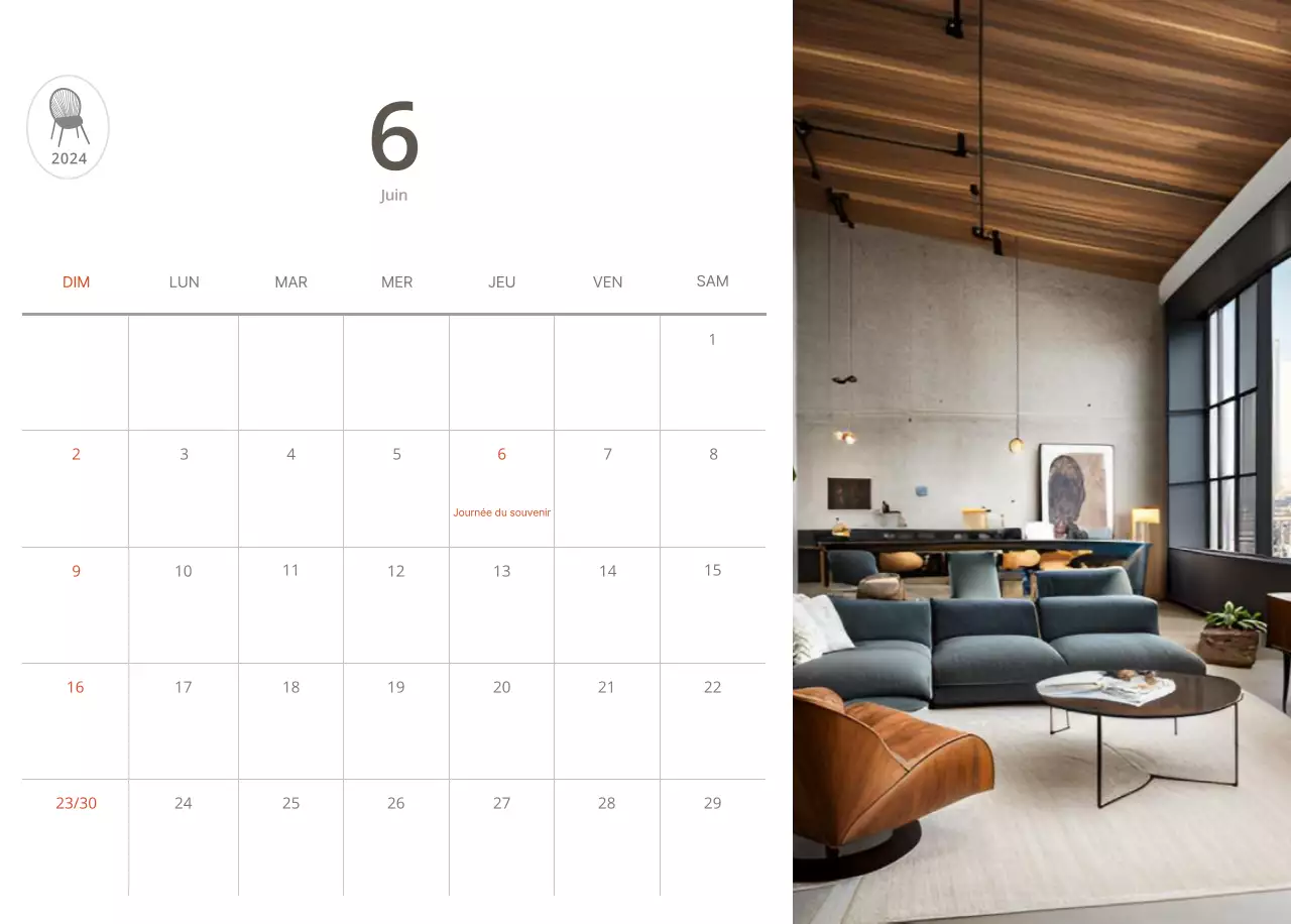 Meubles simples et naturels dans des tons beiges et neutres