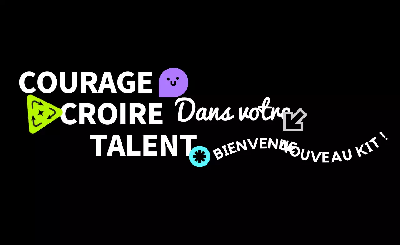 Kit de bienvenue pour les entreprises avec des concepts typographiques