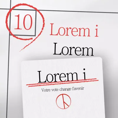 Une campagne électorale simple en rouge et noir