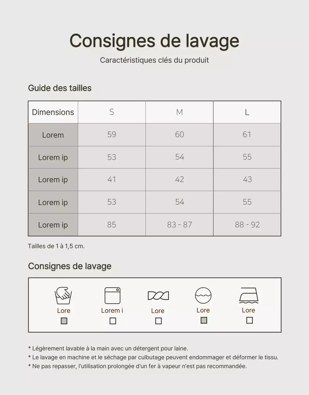 Publicité pour des tricots d'hiver modernes en beige et marron