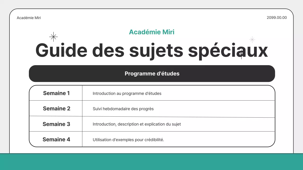 Un guide pour les cours accélérés sur les vacances scolaires gris et menthe