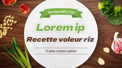 Recette de base du voleur de riz coréen en couleurs marron et vert clair