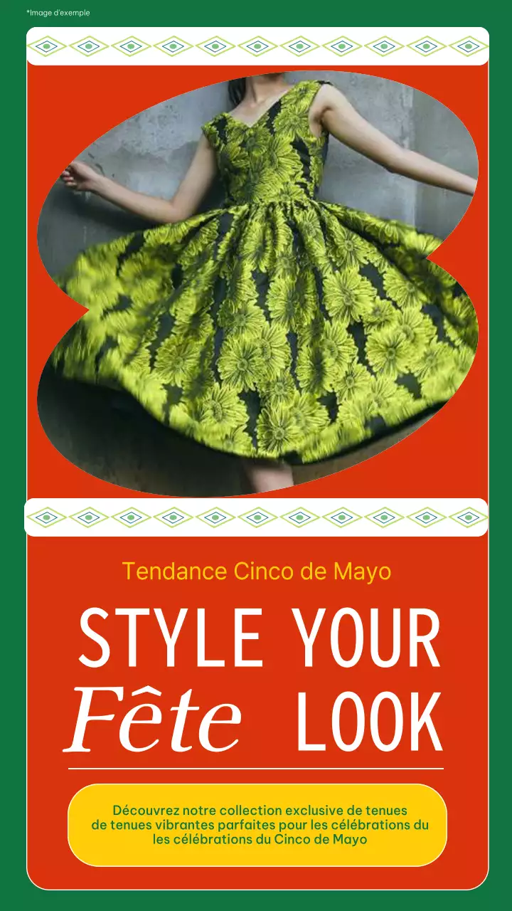 Orange and Green Kitsch Cinco de Mayo Fashion Sale Advertisement