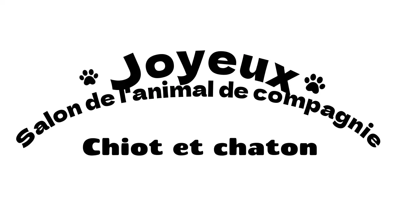 Typographie mignonne d'une boutique de toilettage pour animaux
