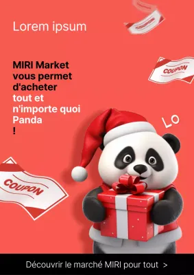 Promouvoir un centre commercial minimaliste rouge et blanc