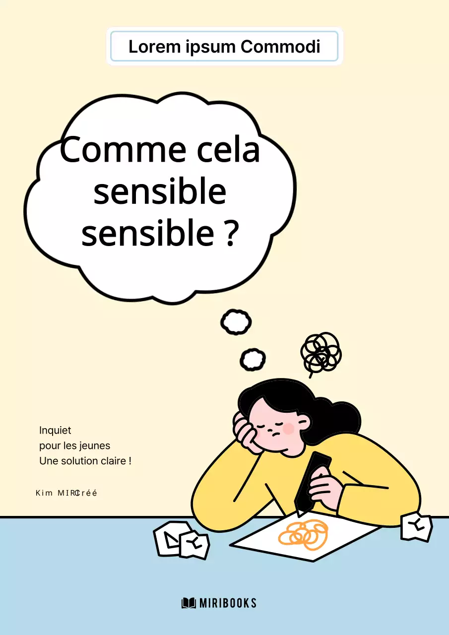 Couverture de livre jaune, solutions minimalistes