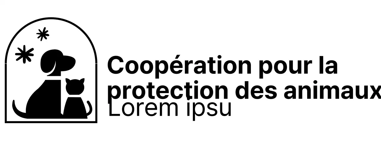 La Société protectrice des animaux avec un joli logo illustré d'un chien et d'un chat